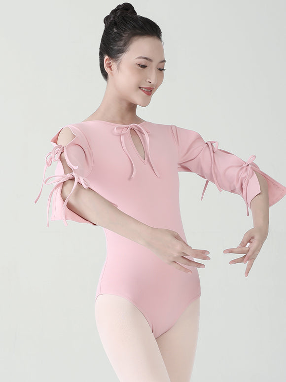 Mid-sleeve Frenulum Ballet Leotard Dance Practice Clothes - Dorabear