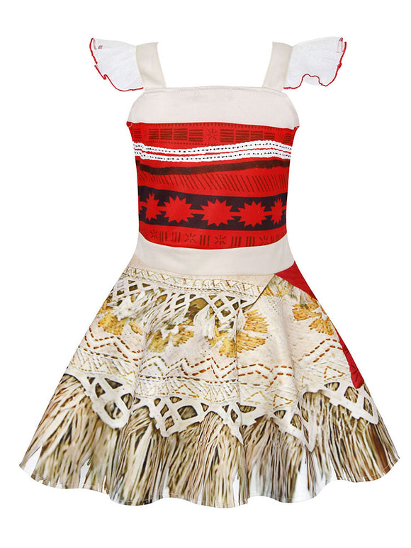 Moana Princess Dress Role Performance Costume - Dorabear