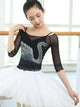 Net Gauze Top Ballet Practice Clothes Autumn and Winter Gauze Gymnastics BodySuit