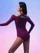 Off Shoulder Long-sleeved One-piece Leotard Latin Dance Training Clothes - Dorabear