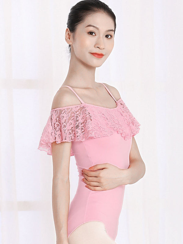 One-shoulder Dance Leotard Ballet Ruffled Sling Training Clothes - Dorabear