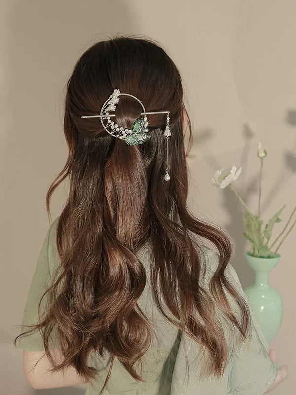 Oriental Element Campanula Orchid Hairpin Coiled Hair Hairpin Ancient Style Headdress - Dorabear