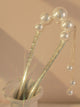 Oriental Style Pearl Tassel U-shaped Hairpin Simple Modern Coiled Hair Headdress - Dorabear