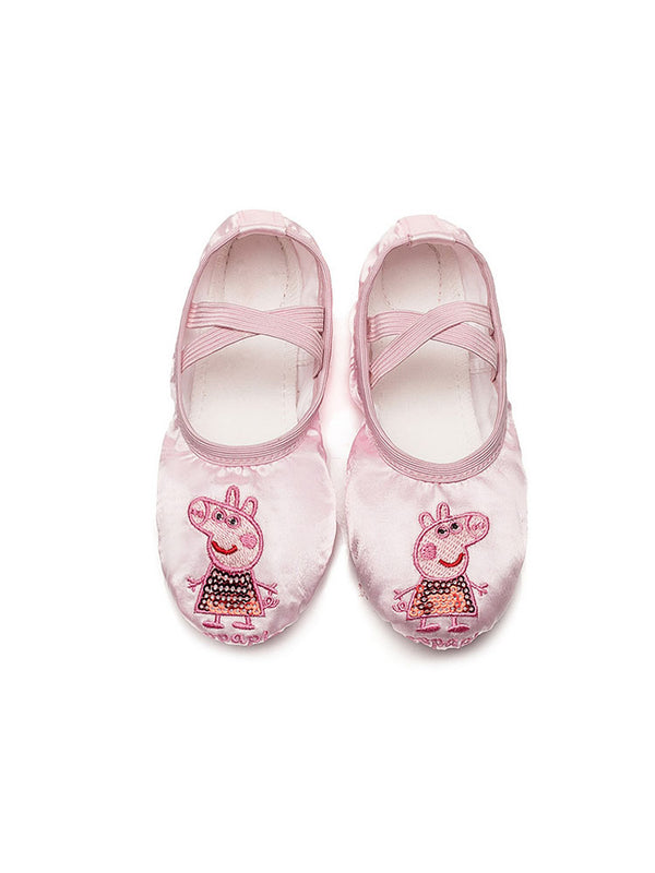 Piggy Pink Dance Shoes Soft Sole Exercise Ballet Shoes - Dorabear