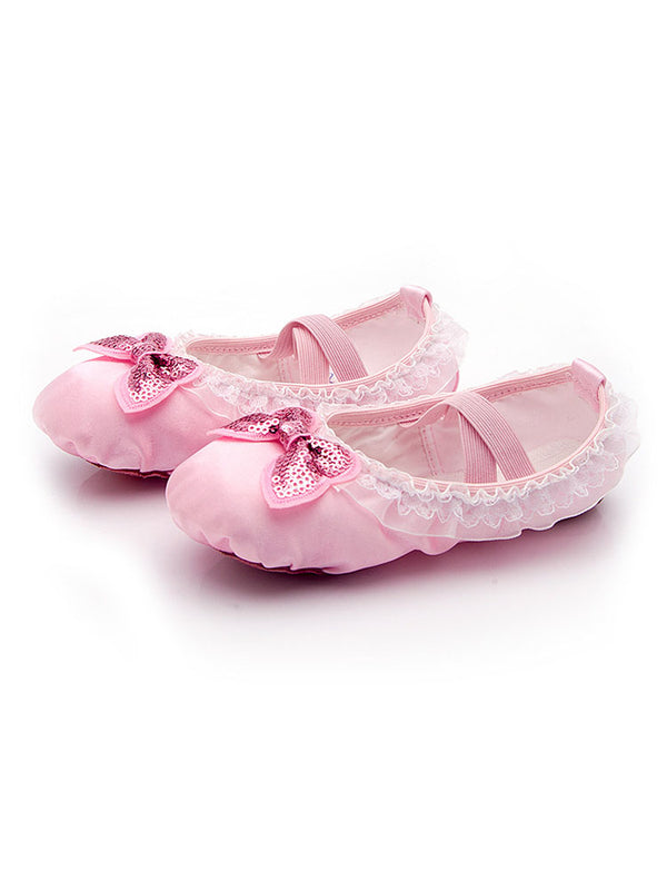 Practical Dance Shoes Satin Lace Bow Ballet Shoes - Dorabear