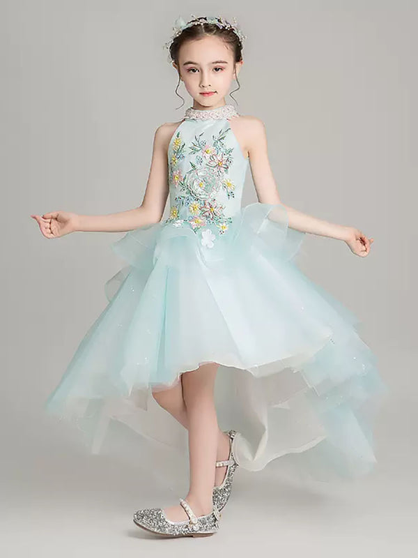 Princess Dress Flower Girls Wedding Dress Evening Gown Piano Performance Costume - Dorabear