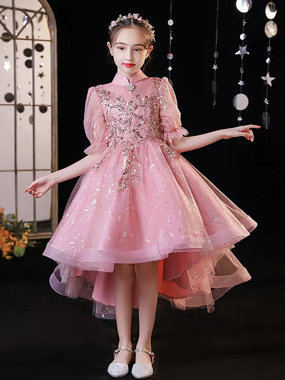 Princess Dress Flower Girls Wedding Dress Piano Performance Evening Gown Performance Costume - Dorabear