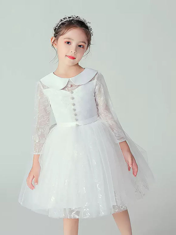 Princess Dress Flower Girls Wedding Dress Tutu Skirt Performance Costume - Dorabear