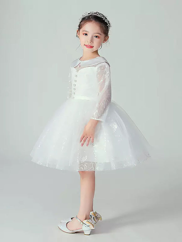 Princess Dress Flower Girls Wedding Dress Tutu Skirt Performance Costume - Dorabear