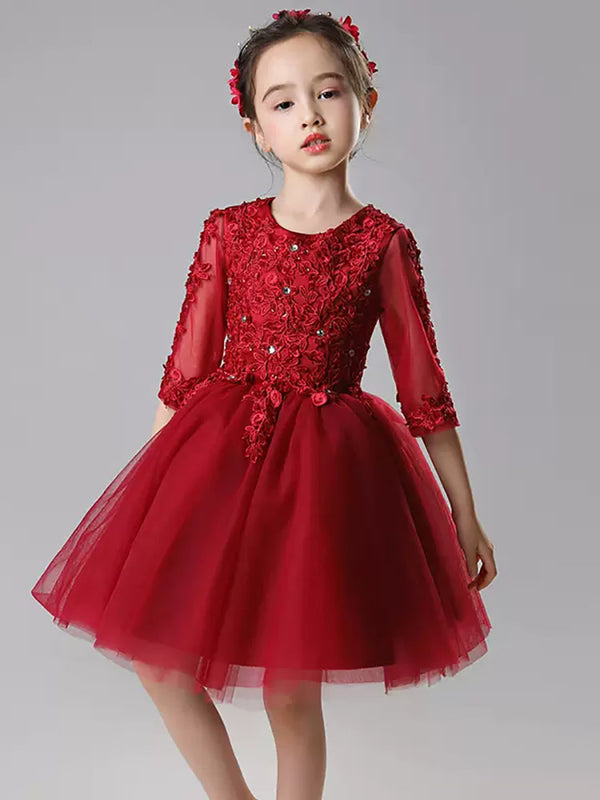 Princess Dress Girls' Evening Dress Luxury Autumn/Winter Performance Costume - Dorabear