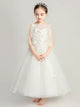 Princess Dress Girls' Puffy Dress Evening Gown Long Flower Kid's Wedding Dress - Dorabear