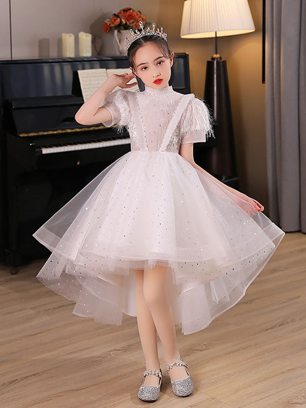 Princess Dress Tutu Skirt Flower Girls Wedding Dress Performance Costume - Dorabear