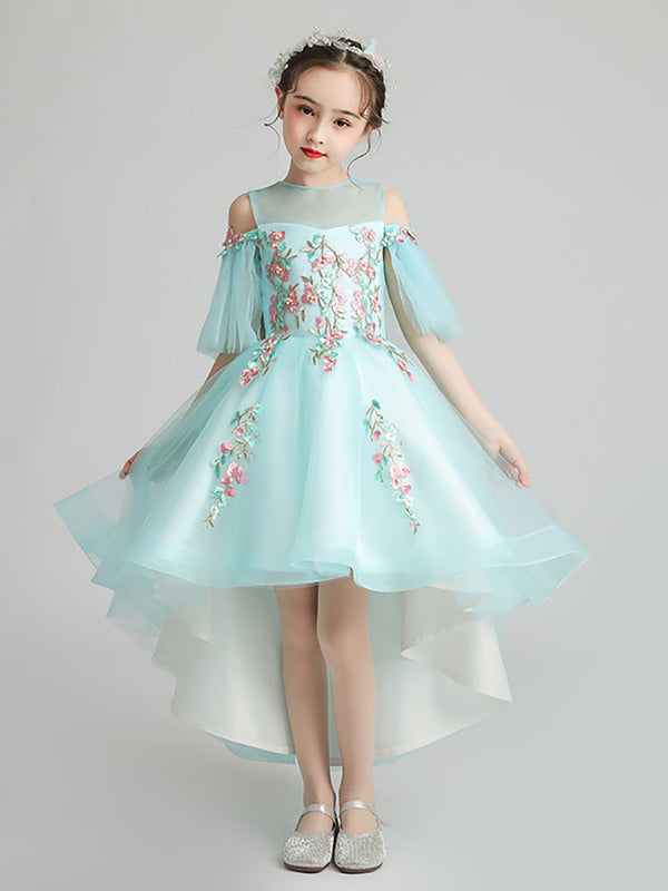 Puffy Evening Gown Princess Dress Girls Performance Gown Flower Girls Wedding Dress - Dorabear