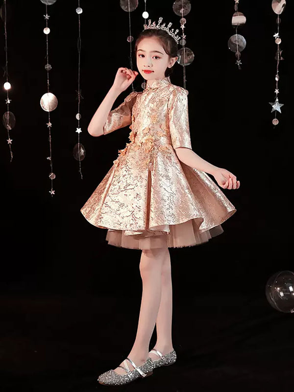 Puffy Evening Gown Princess Dress Girls' Wedding Dress Piano Performance Costume - Dorabear