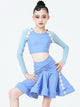 Round Neck Long Sleeve Latin Dance Practice Clothes Suits - Dorabear