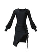 Round Neck Trumpet Sleeve Latin Dance Suits Practice Clothes - Dorabear