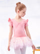 Ballet Split Tutu Skirt Suits Summer Short-sleeved Practice Clothes - Dorabear