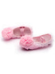 Satin Lace Large Flower Ballet Shoes Soft Sole Exercise Shoes - Dorabear