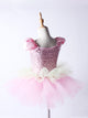 Sequin Gauze Skirt Pink Tutu Dress Ballet Dance Dress Performence Clothing - Dorabear