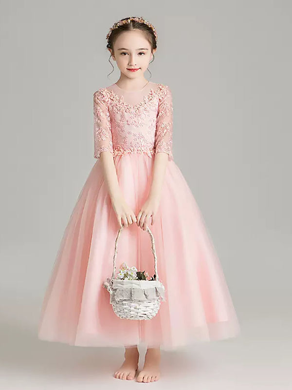 Shaggy Evening Gown Flower Girl Wedding Dress Autumn/Winter Piano Performance Costume - Dorabear