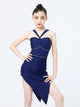 Sling Latin Dance Practice Clothes Asymmetric Design Performance Dance Dress - Dorabear