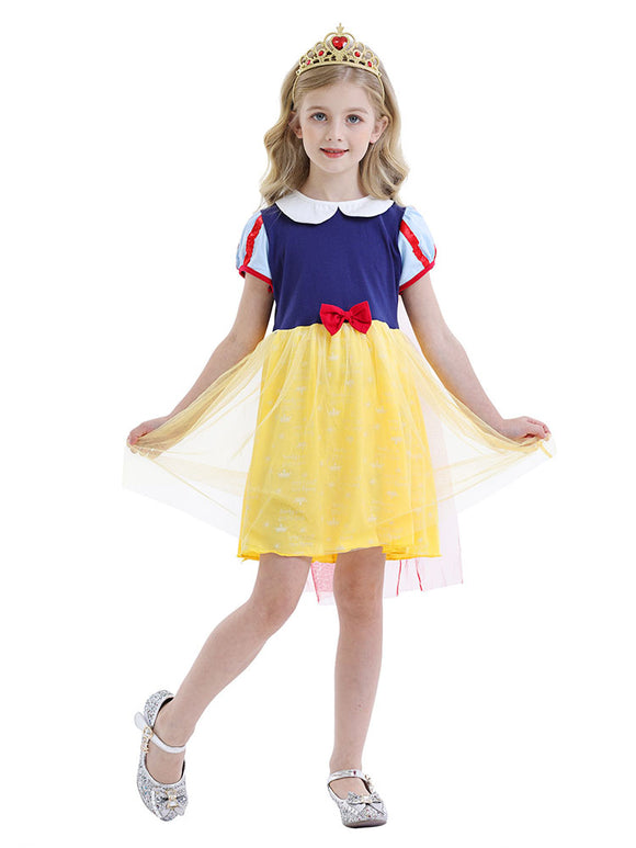 Yellow Dress Short Sleeve Tutu Character Costume Dress - Dorabear