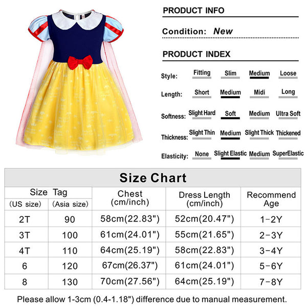 Yellow Dress Short Sleeve Tutu Character Costume Dress - Dorabear