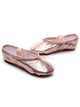 Soft Sole Breathable Cat Claw Crystal Pink PU Leather Ballet Shoes - Dorabear