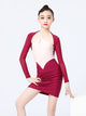 Spring/Summer Latin Dance Practice Clothes Split Dance Skirt Suit - Dorabear