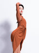 Stand-up Collar Long-sleeved Dress Latin Dance Practice Clothes - Dorabear