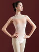 Stand Collar Mesh Stitching Velvet Fall/Winter Ballet Leotard Training Clothes - Dorabear