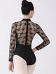 Standing Collar Ballet Training Suit Autumn/Winter Long-Sleeved Gauze Leotard - Dorabear