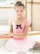 Summer Ballet Suits Short Sleeve One-piece Leotard Split Puffy Skirt - Dorabear