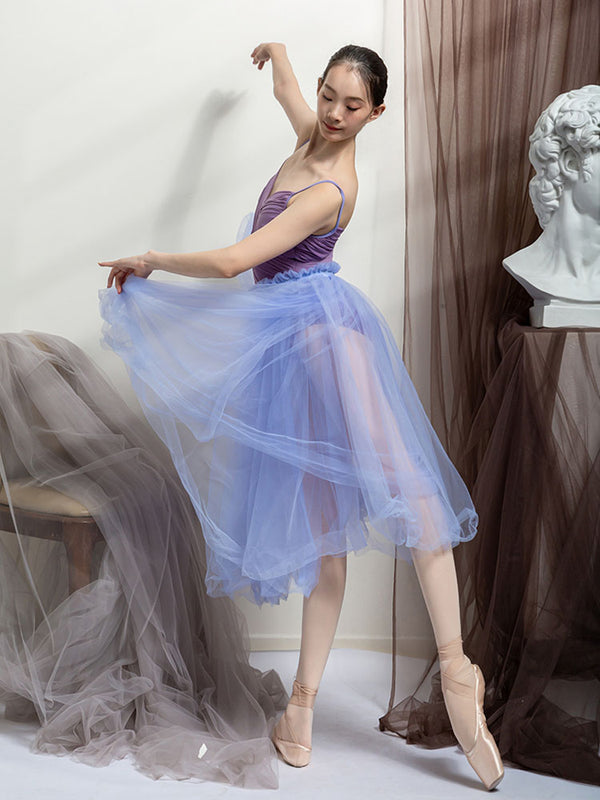 Summer Ballet One Piece Gauze Lace Puffy Skirt Practice Bottoms - Dorabear