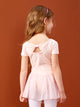 Summer Ballet V-neck Pleated Bow Dress Training Clothing - Dorabear