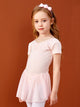 Summer Ballet V-neck Pleated Bow Dress Training Clothing - Dorabear