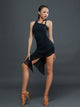 Summer Irregular Neckline Sling Fringed Latin Dance Dress Performance Costume - Dorabear