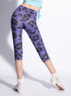 Summer Latin Dance Cropped Pants Thin Leopard Print Training Leggings - Dorabear