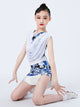 Summer Latin Dance Practicce Clothes Stitching Fringed Dance Dress - Dorabear