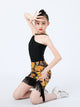 Summer Latin Dance Practice Clothes Slanted Shoulder Split Tassel Skirt Dance Suit - Dorabear