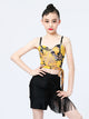 Summer Latin Dance Practice Clothes Suspender Dance Skirt Split Suit - Dorabear