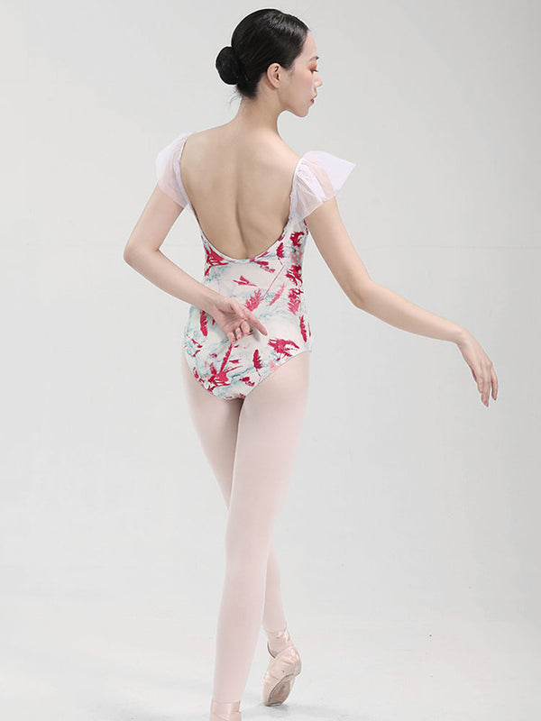 Summer Net Gauze Backless Ballet Practice Clothes Dance Leotard - Dorabear