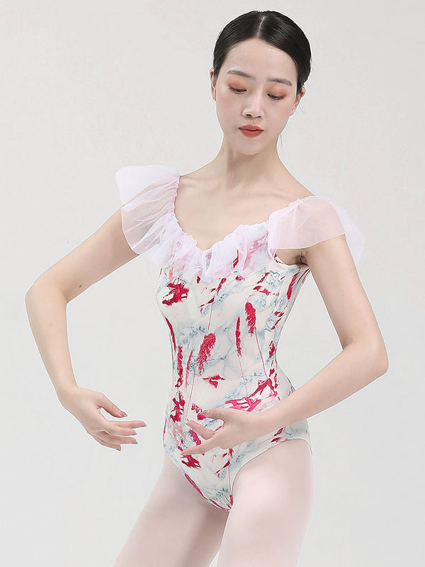 Summer Net Gauze Backless Ballet Practice Clothes Dance Leotard - Dorabear