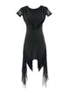 Summer Professional Latin Dance Practice Clothes Tassel Irregular Dress - Dorabear