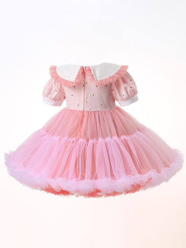 Summer Short Sleeve Dress Princess Dress Mesh Tutu Skirt - Dorabear