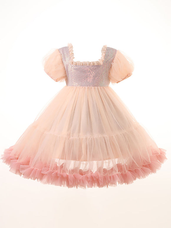 Summer Short Sleeve Dress Tutu Skirt Princess Dress Full Dress - Dorabear