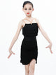 Sleeveless Sling Training Clothes Latin Dance Fringed Dress - Dorabear