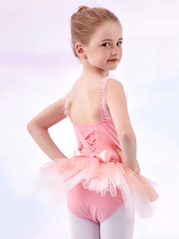 Summer Suspenders One-piece Dance Gauze Skirt Ballet Training Clothes - Dorabear