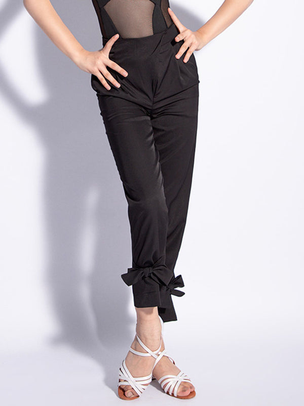 Summer Thin Latin Dance High-waist Pants Professional Training Trousers - Dorabear