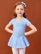 Summer Training Clothes Short Sleeve Ballet One Piece Dress - Dorabear